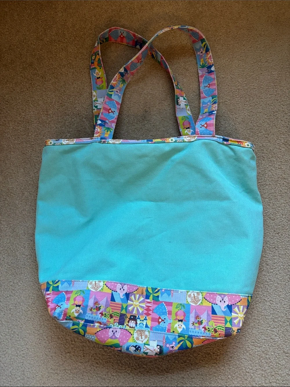 Disney Hello 'It's a small world' Colorful Tote Bag - Turquoise, Multicolor